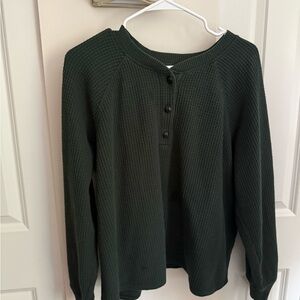 waffle knit Henley tees